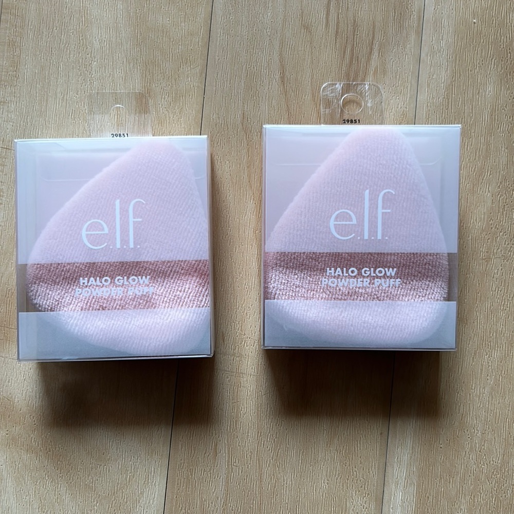 NIB 2 Elf Halo Glow Powder Puff Bundle